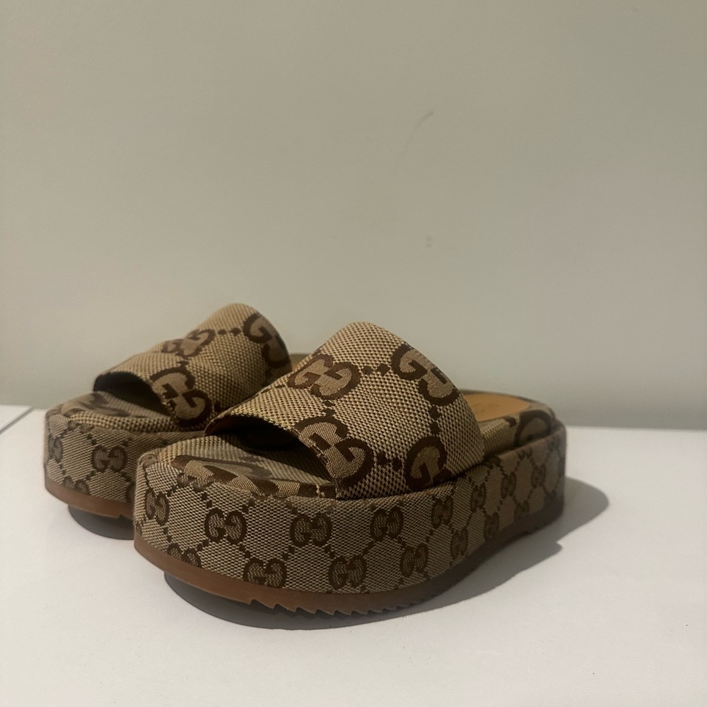 Gucci Women's Brown Platform Slides
